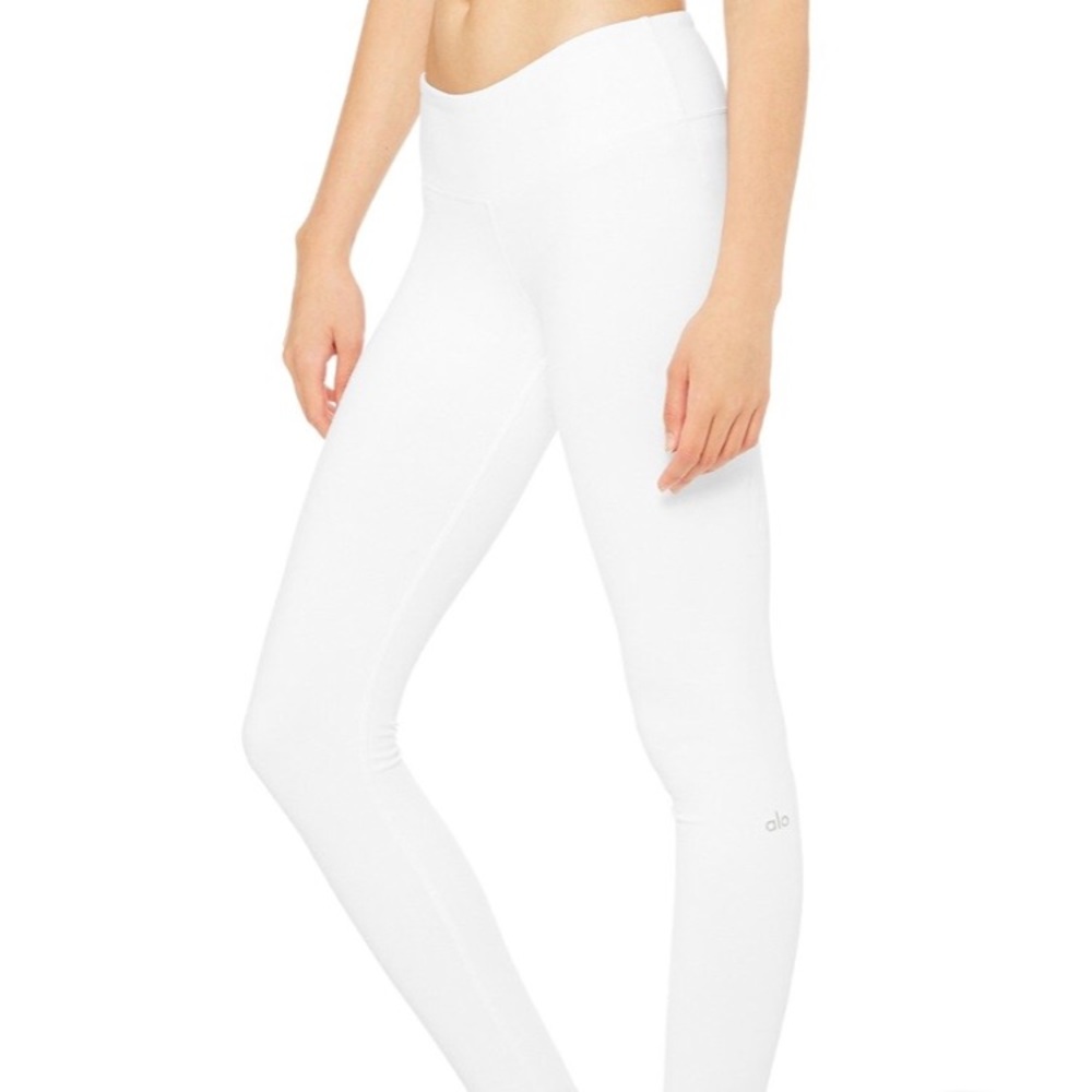 Alo airbrush white leggings